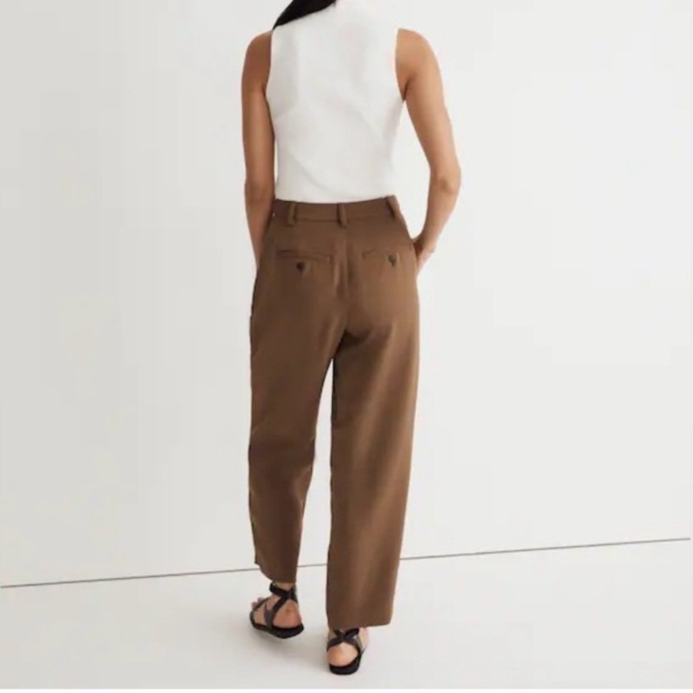 Madewell Brown High-Waist Tailored Trousers - Picture 5 of 8